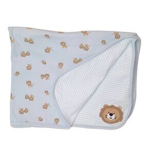 Just One You Carters Lion Striped Reversible Lovey Security Blanket 31" X 24"
